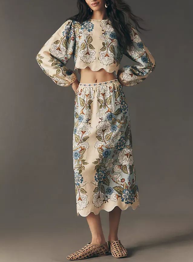 Garden Linen Scalloped Crop Sets