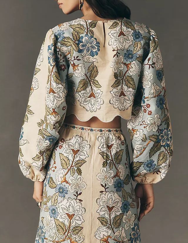 Garden Linen Scalloped Crop Sets