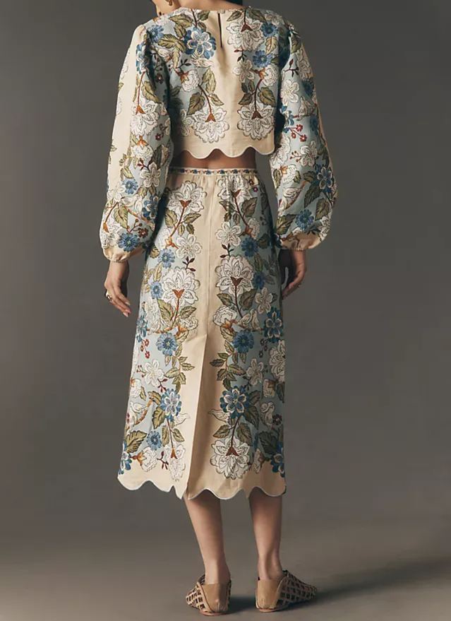 Garden Linen Scalloped Crop Sets