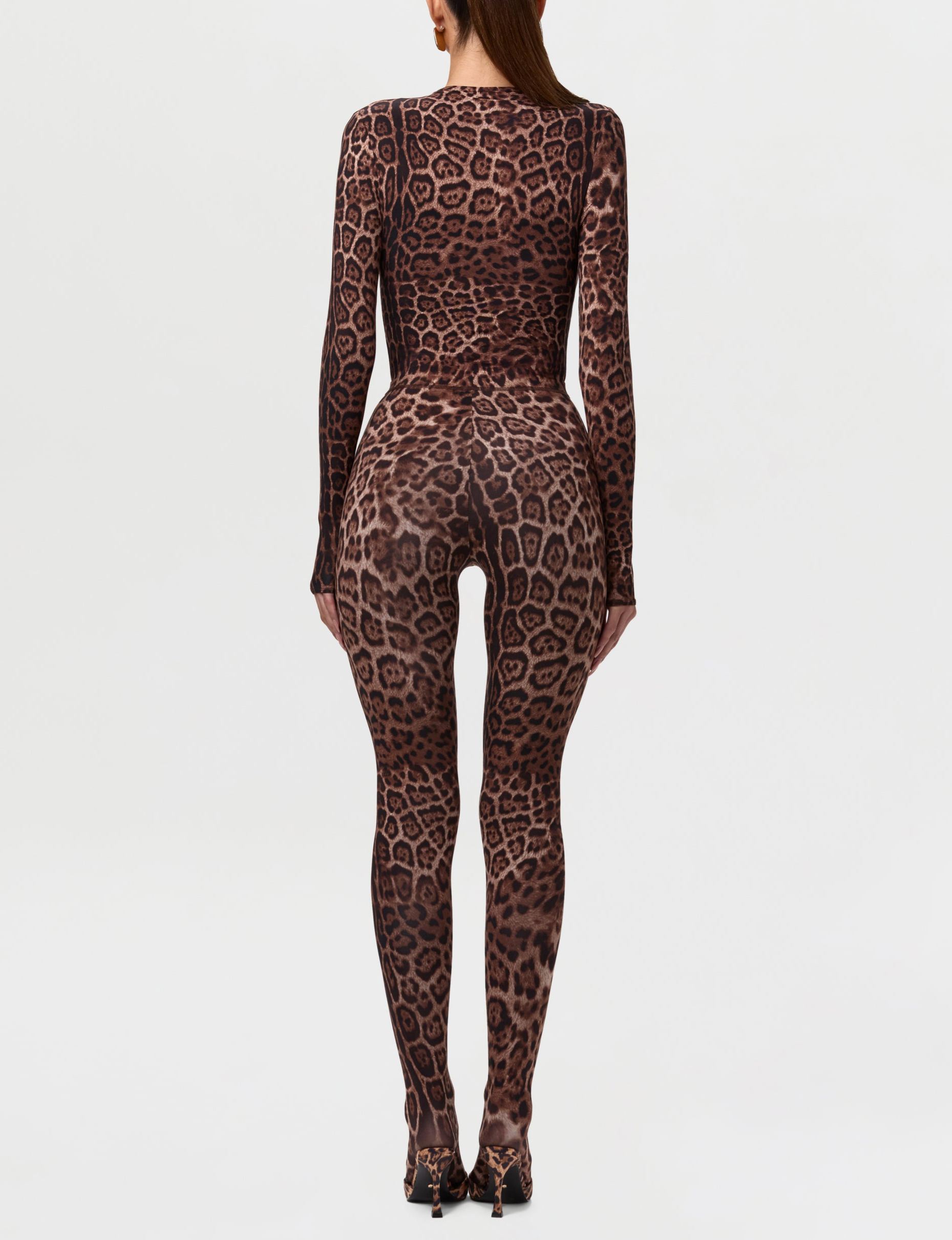 Naked Leopard Mock Neck Top & Tights