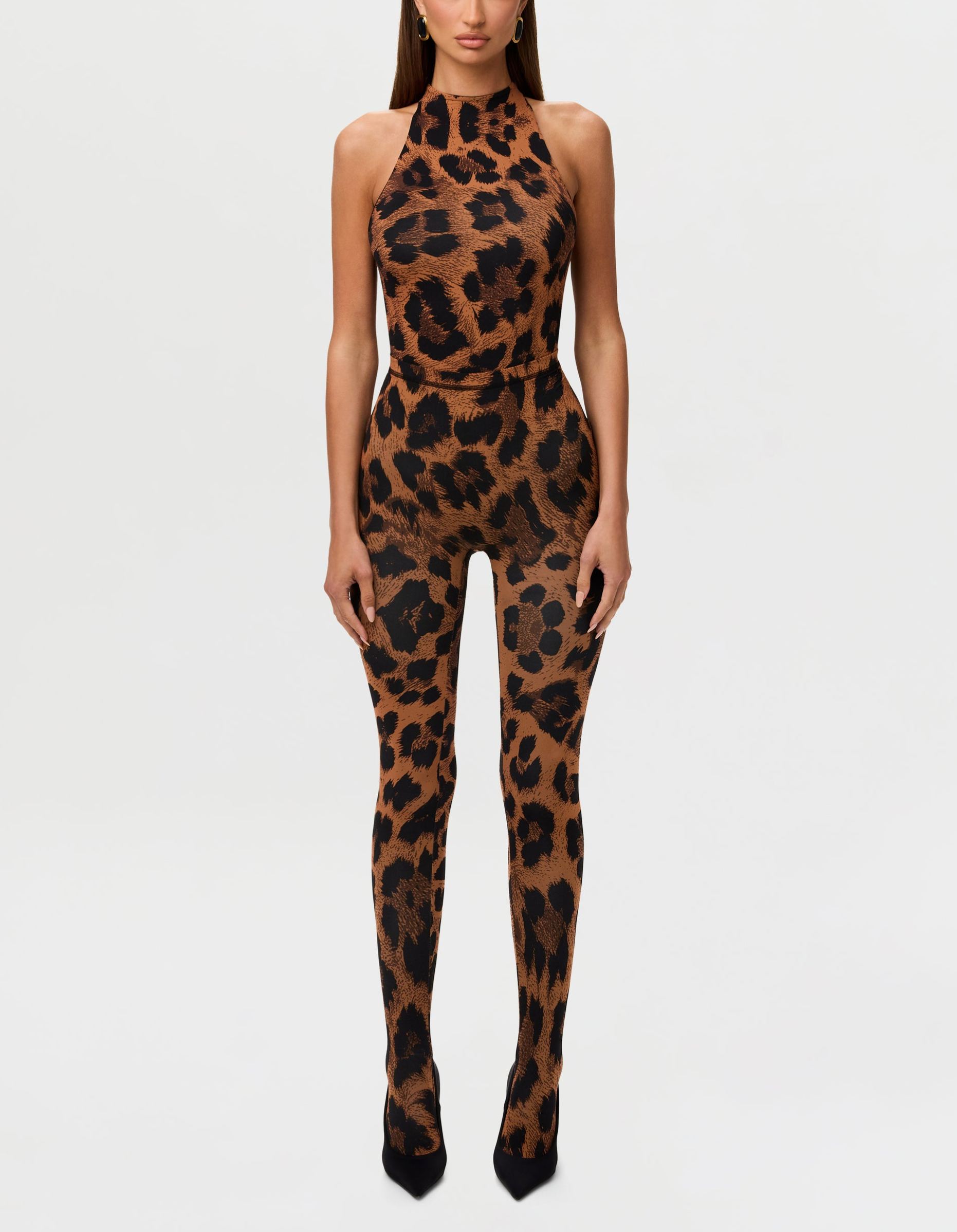 Naked Leopard Mock Neck Top & Tights