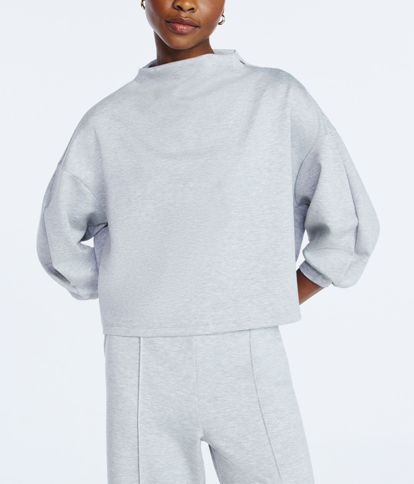 Women's New Zip Neck Top & Sweatpants