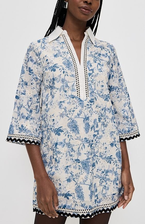 Floral Embroidery Mini Dress