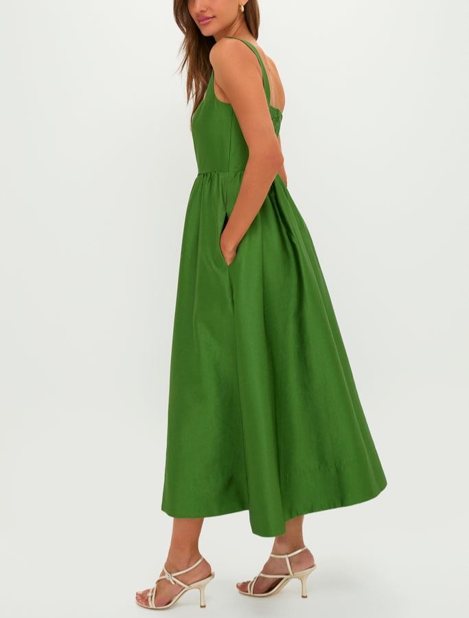 Modern Romance Square Neck Midi Dress