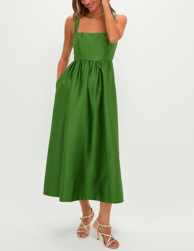 Modern Romance Square Neck Midi Dress