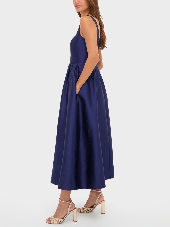 Modern Romance Square Neck Midi Dress