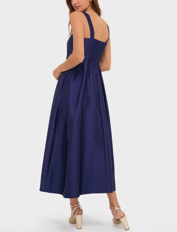 Modern Romance Square Neck Midi Dress
