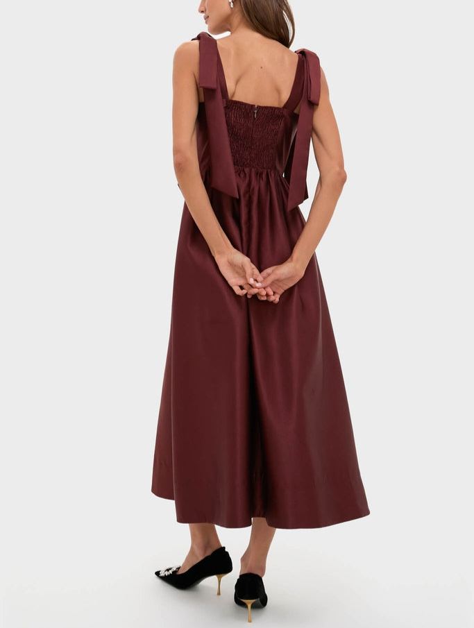 Modern Romance Square Neck Midi Dress