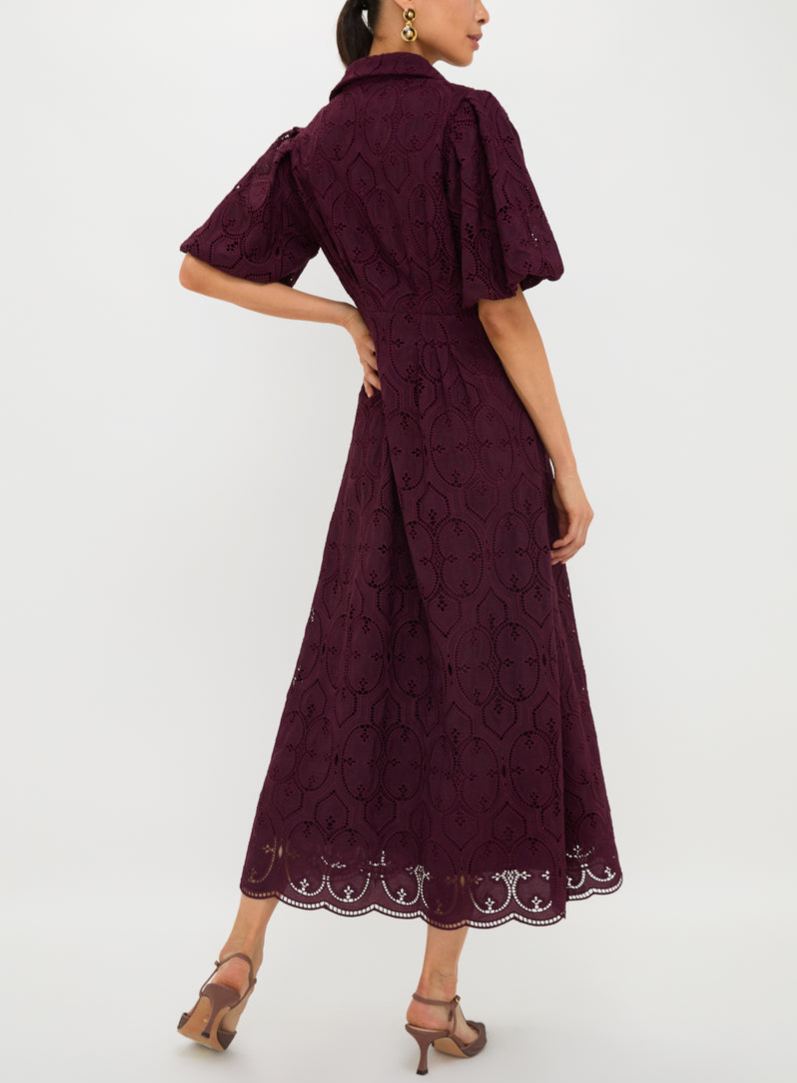 Navy Eyelet Delaney Dress