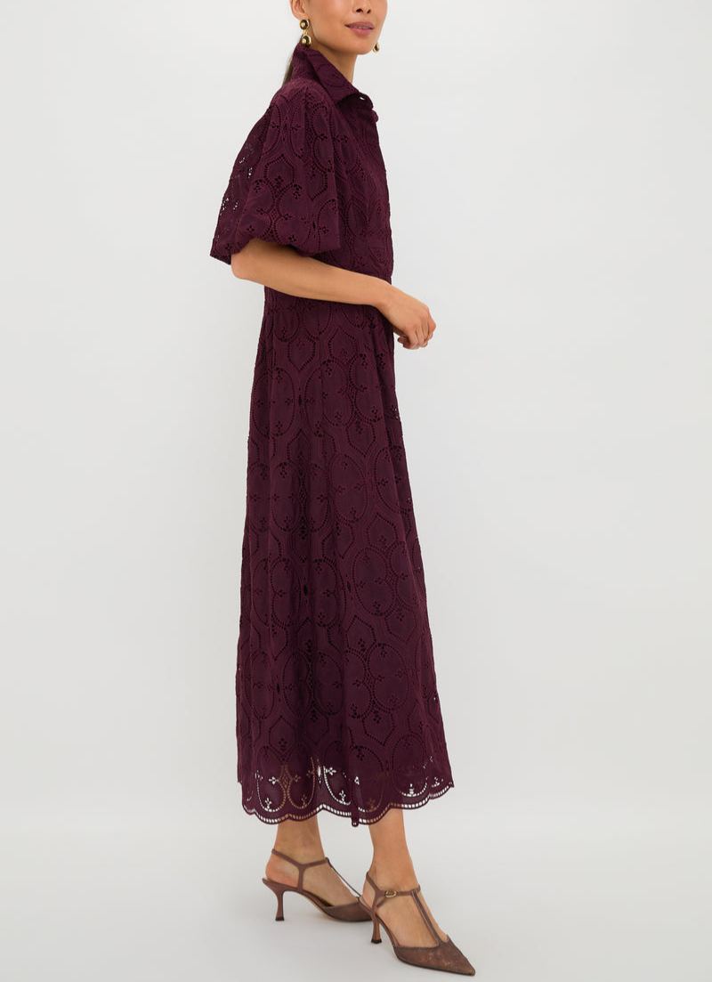 Navy Eyelet Delaney Dress