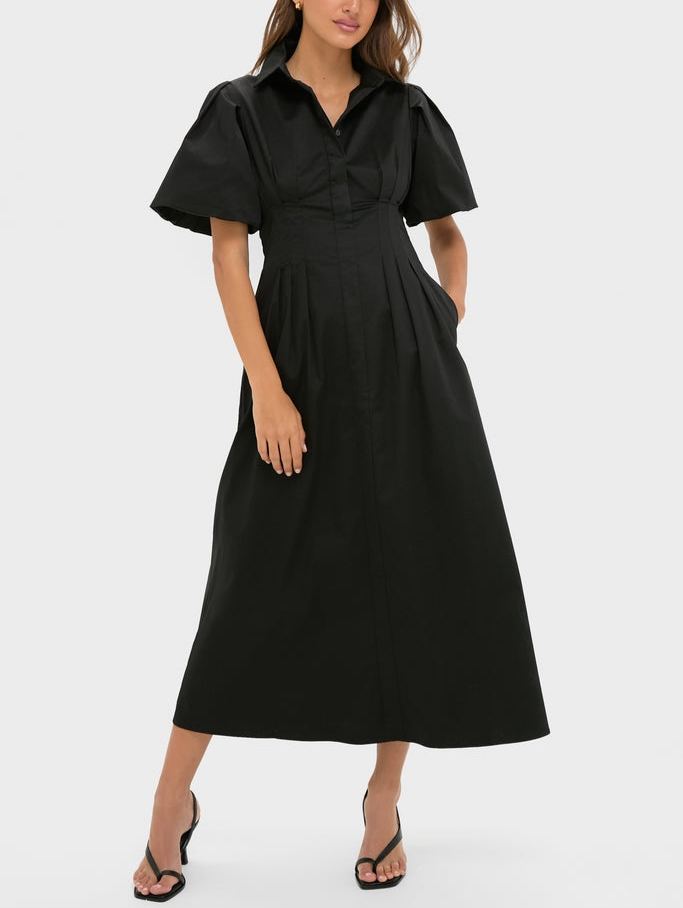 Navy Eyelet Delaney Dress