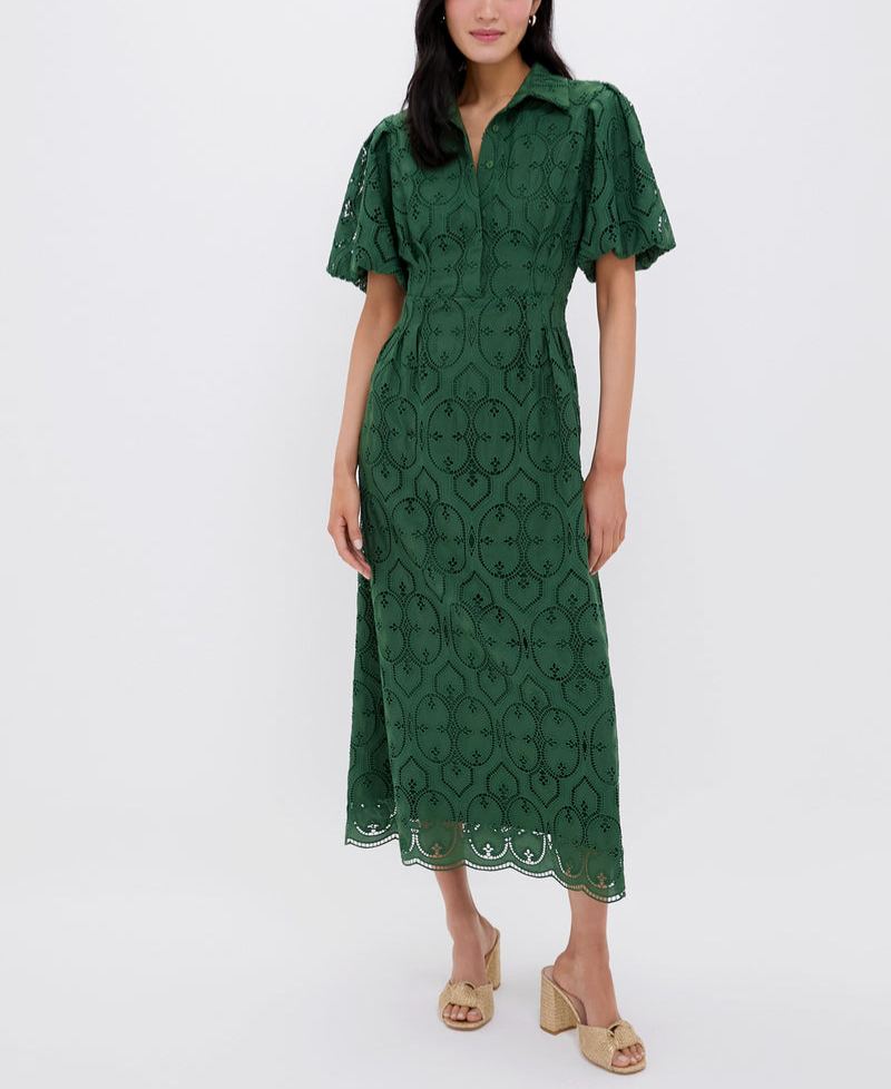 Navy Eyelet Delaney Dress