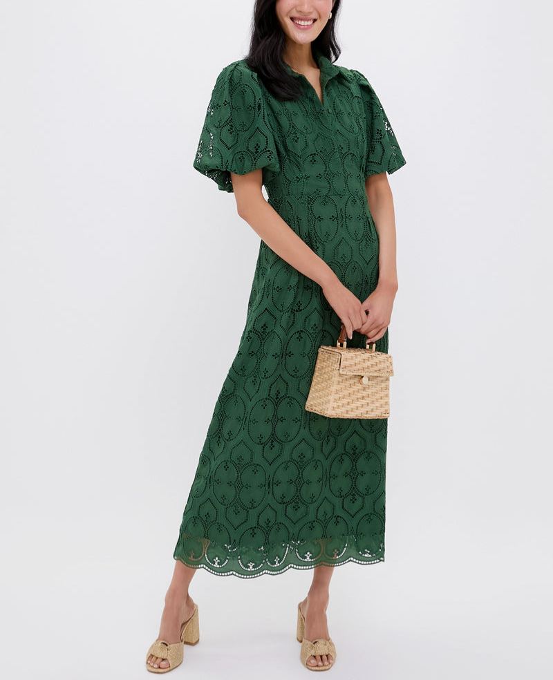 Navy Eyelet Delaney Dress