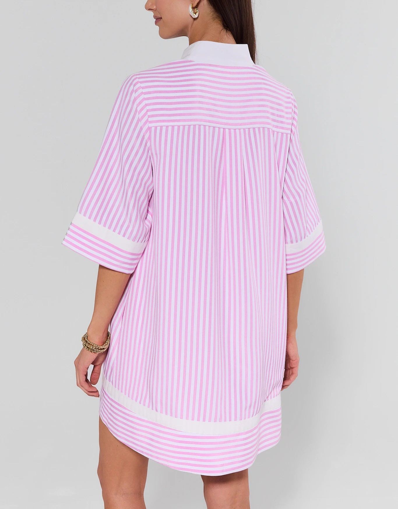Pink Striped Tunic Dress