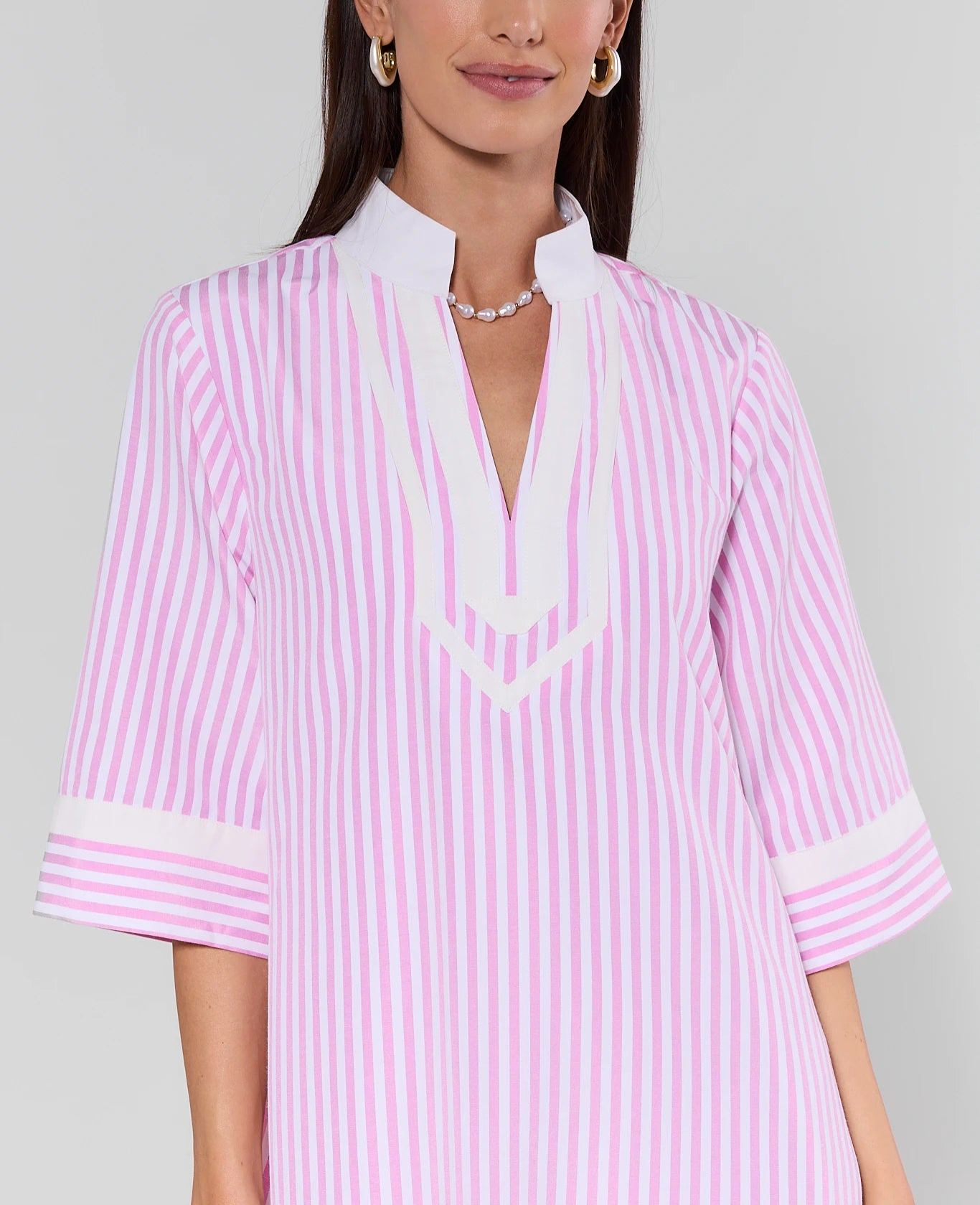Pink Striped Tunic Dress