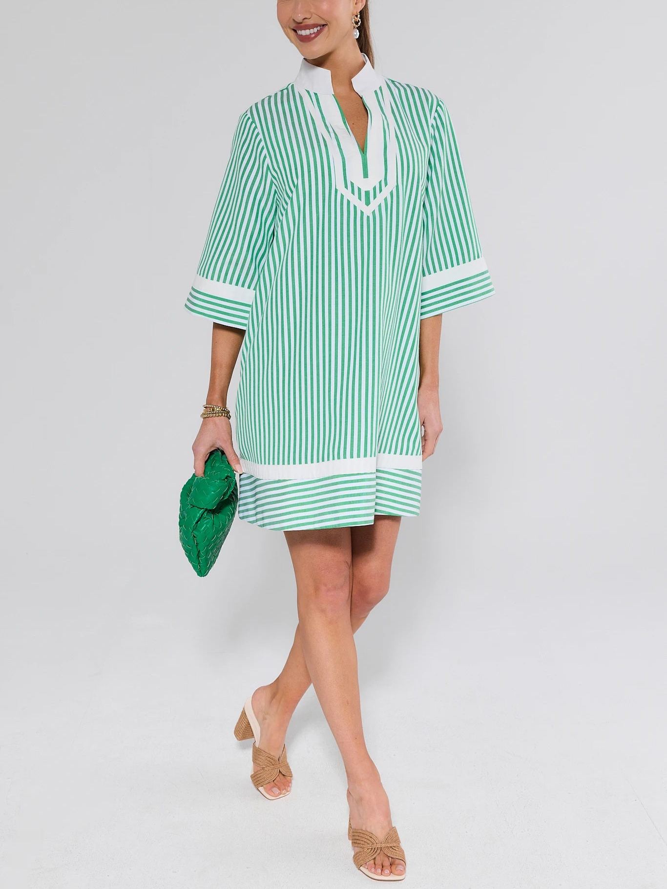 Pink Striped Tunic Dress