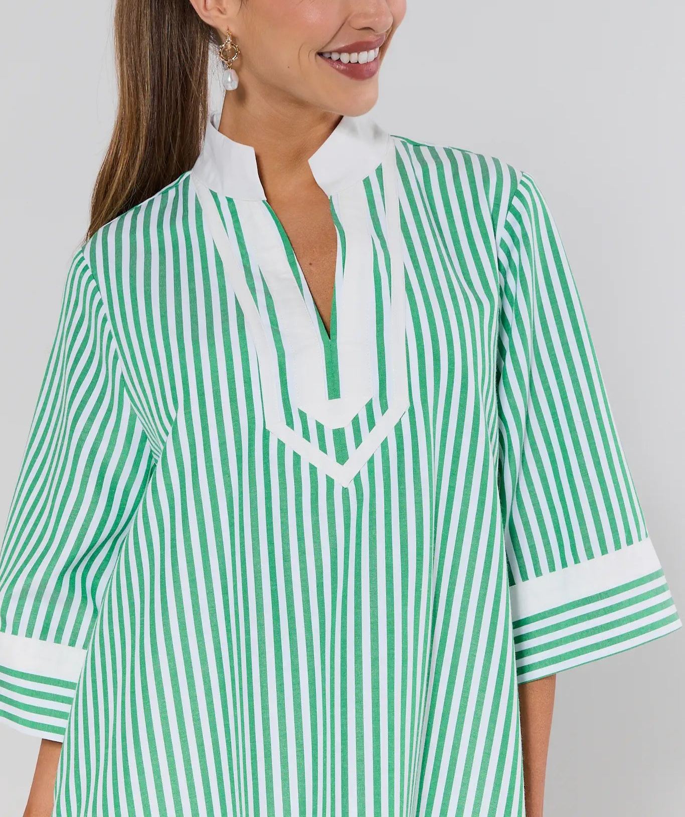 Pink Striped Tunic Dress