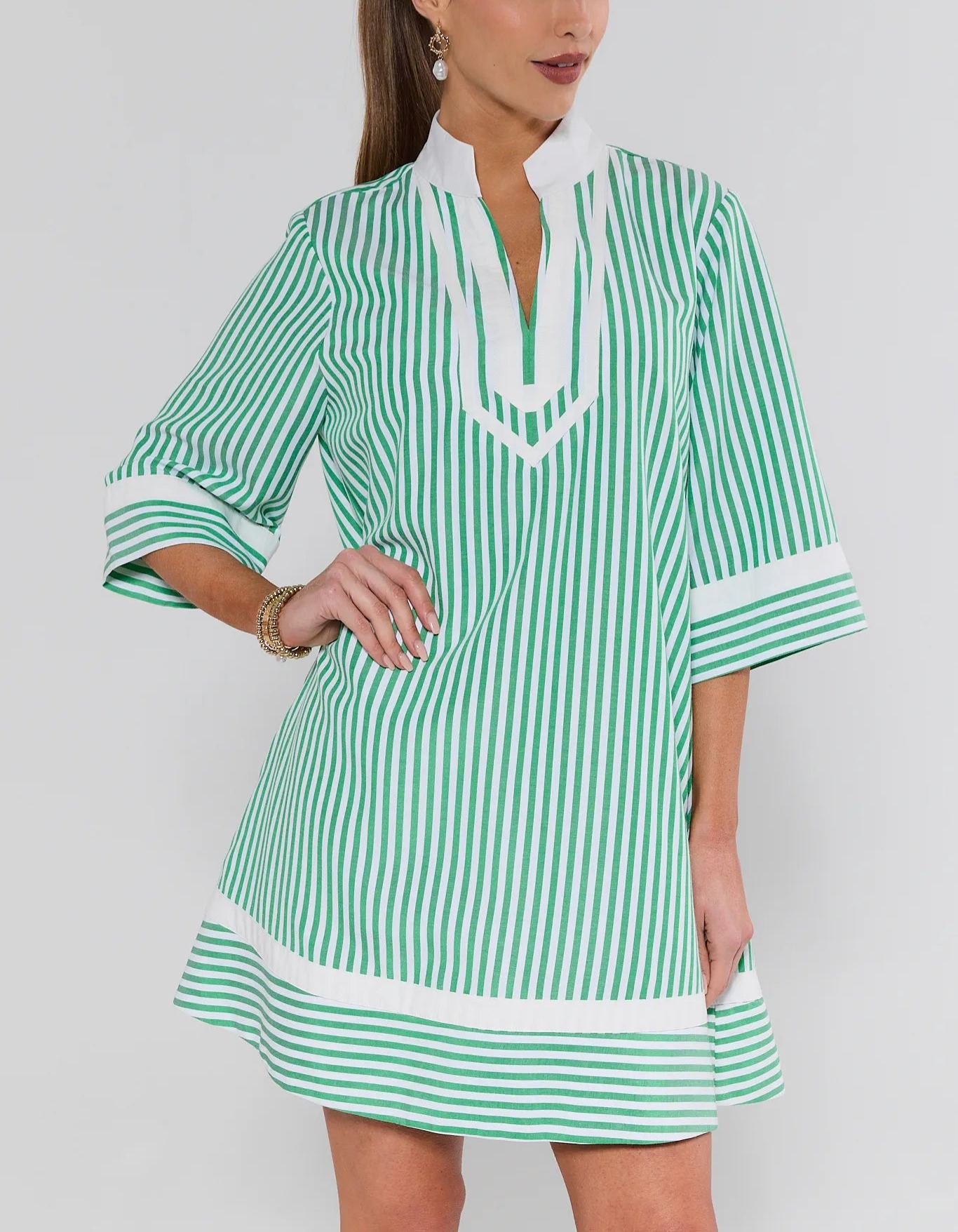 Pink Striped Tunic Dress