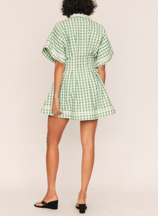 Swan Pleated Mini Dress
