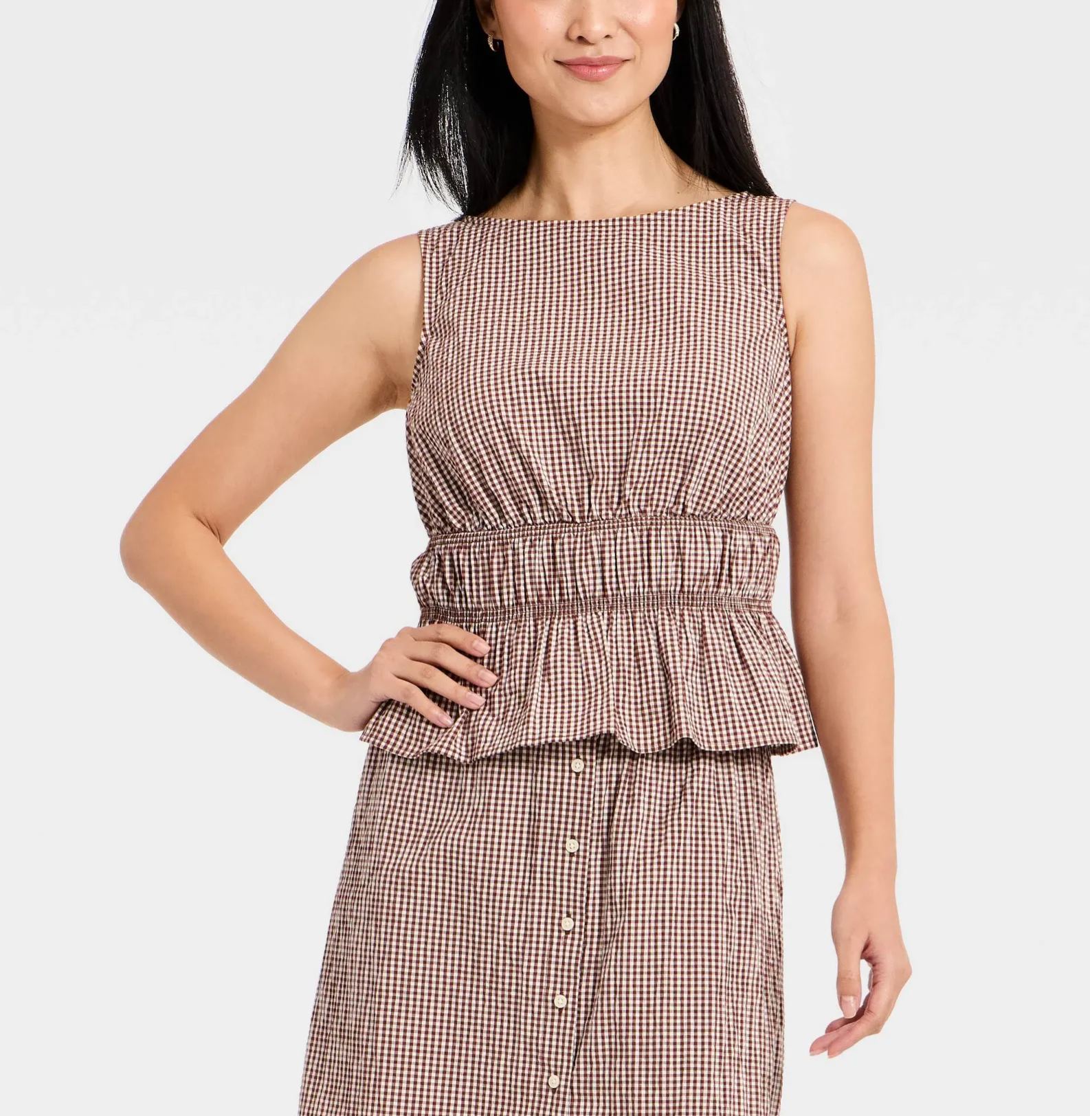 Elegant White Peplum Top & Wide-Leg Pants Set