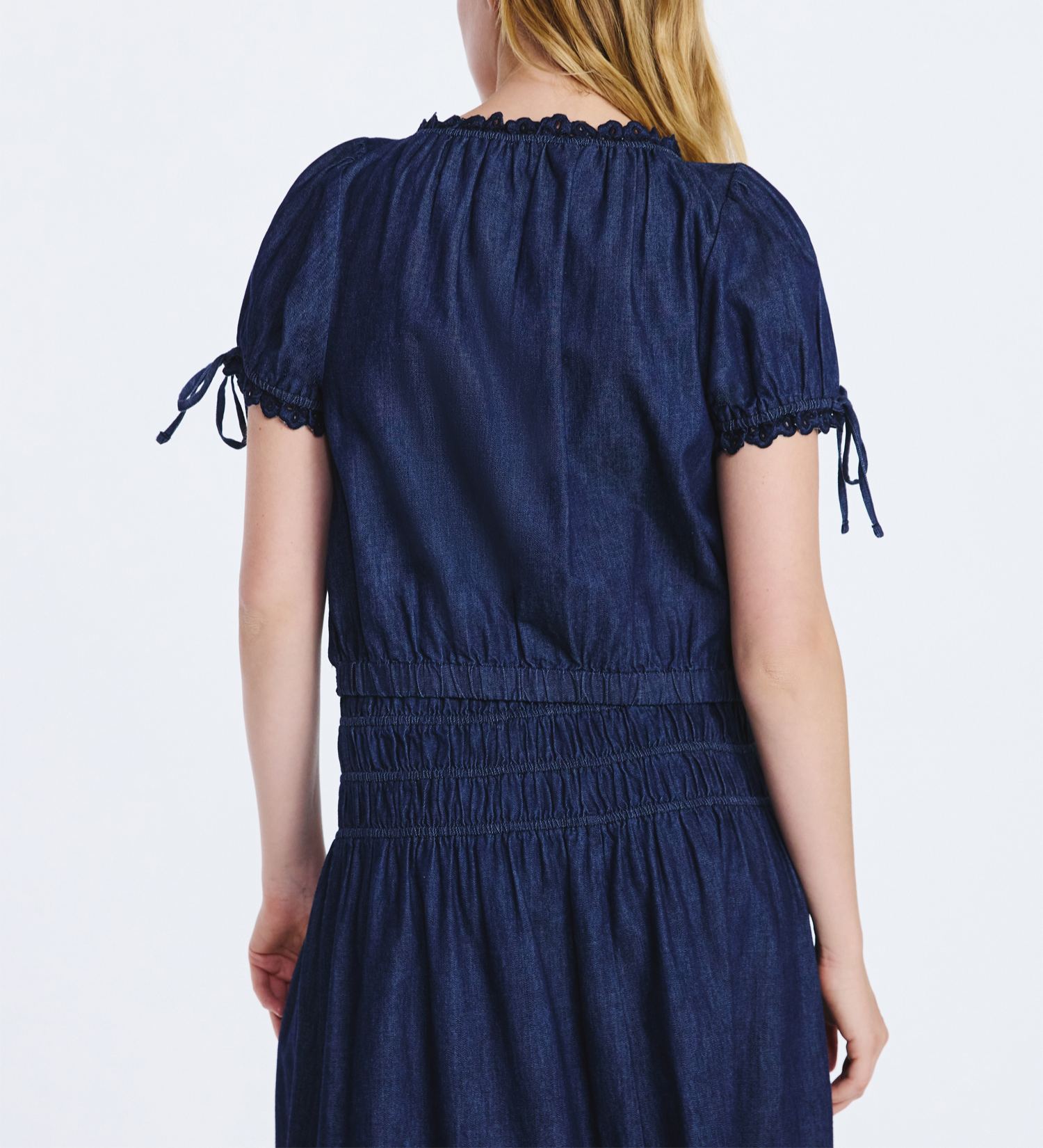 Embroidered Cotton Top&Skirt Set