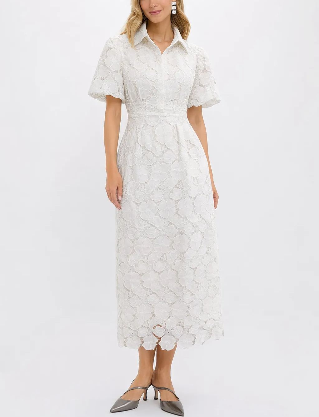 Navy Eyelet Delaney Dress