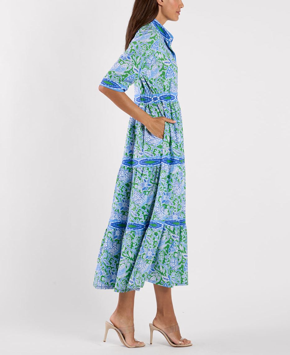 Elegant Floral Print Waist-Defined Candy Dress