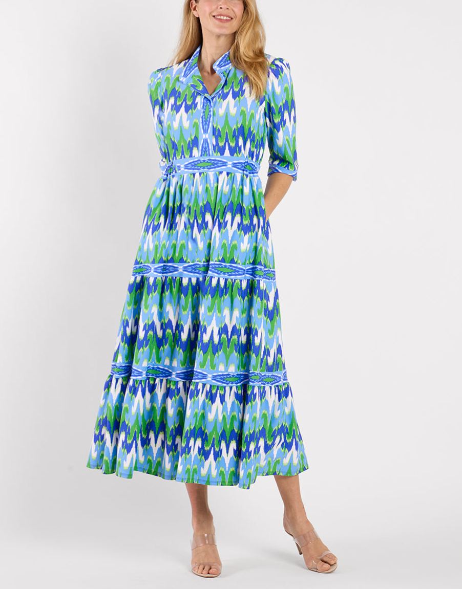 Elegant Floral Print Waist-Defined Candy Dress