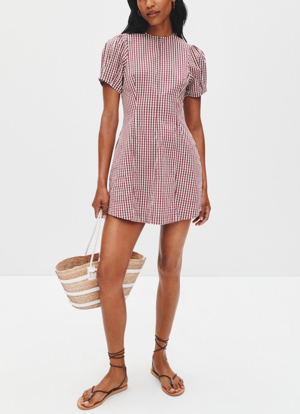 Puff Sleeve Peplum Mini Dress