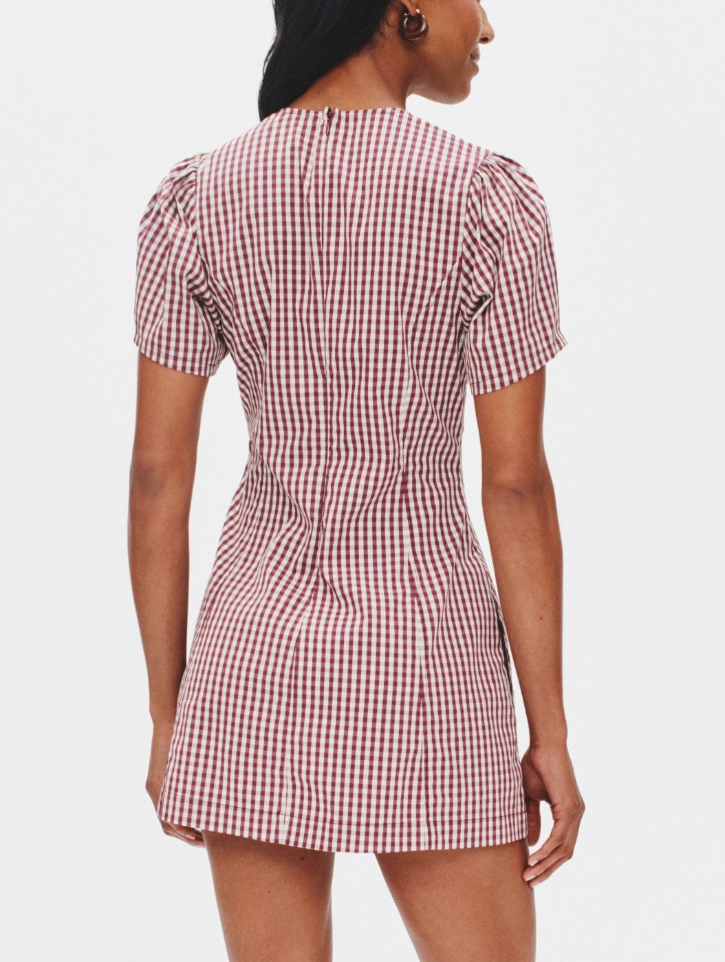 Puff Sleeve Peplum Mini Dress