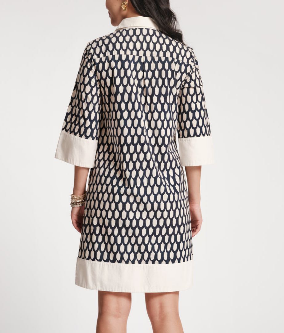 Effortless Chic Geometric Shirt Dress
