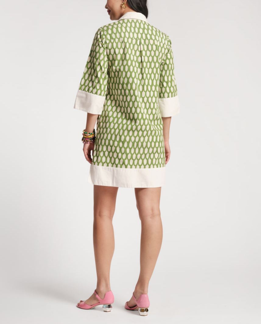 Effortless Chic Geometric Shirt Dress