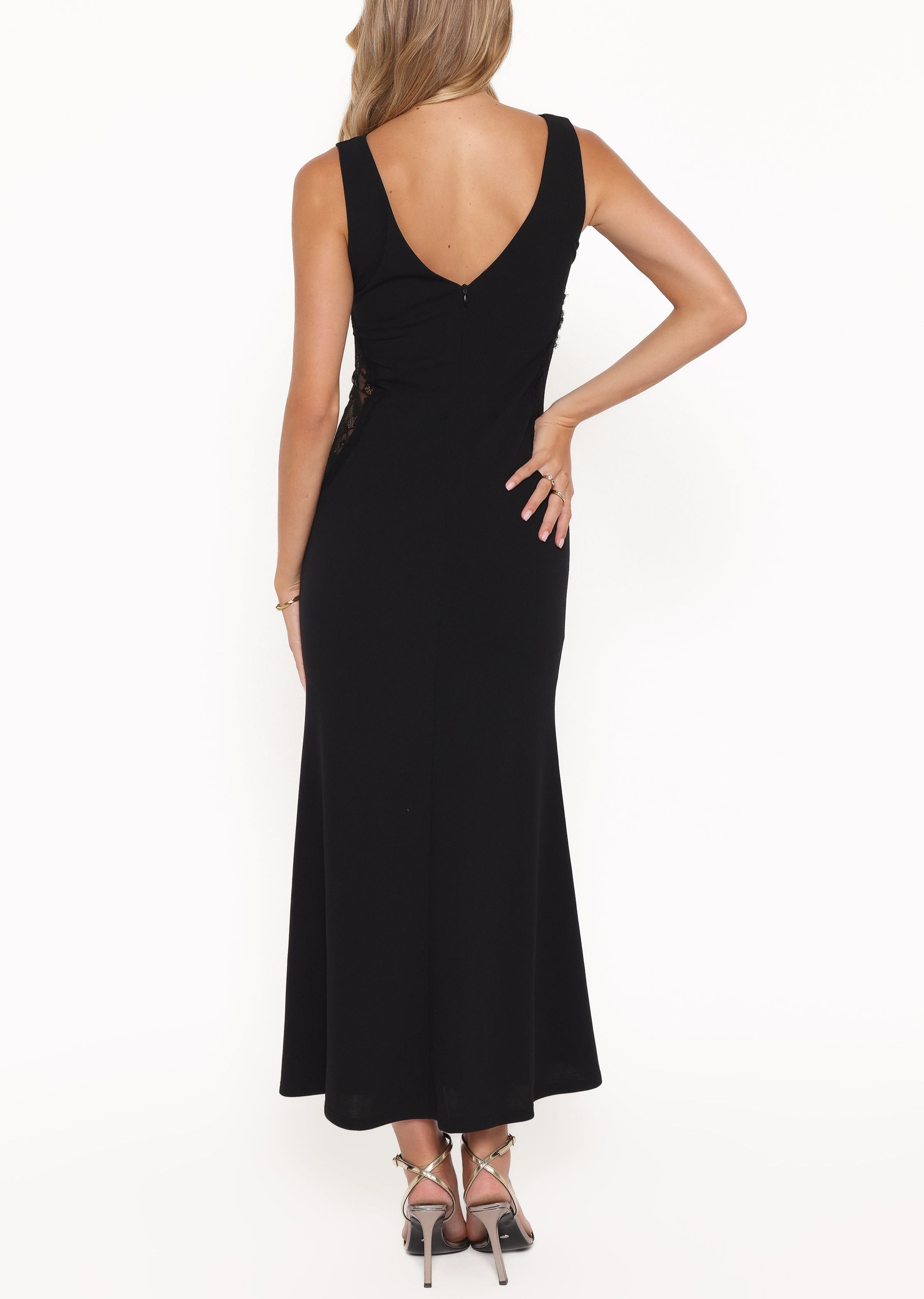 Elegant Lace Panel Bodycon Dress