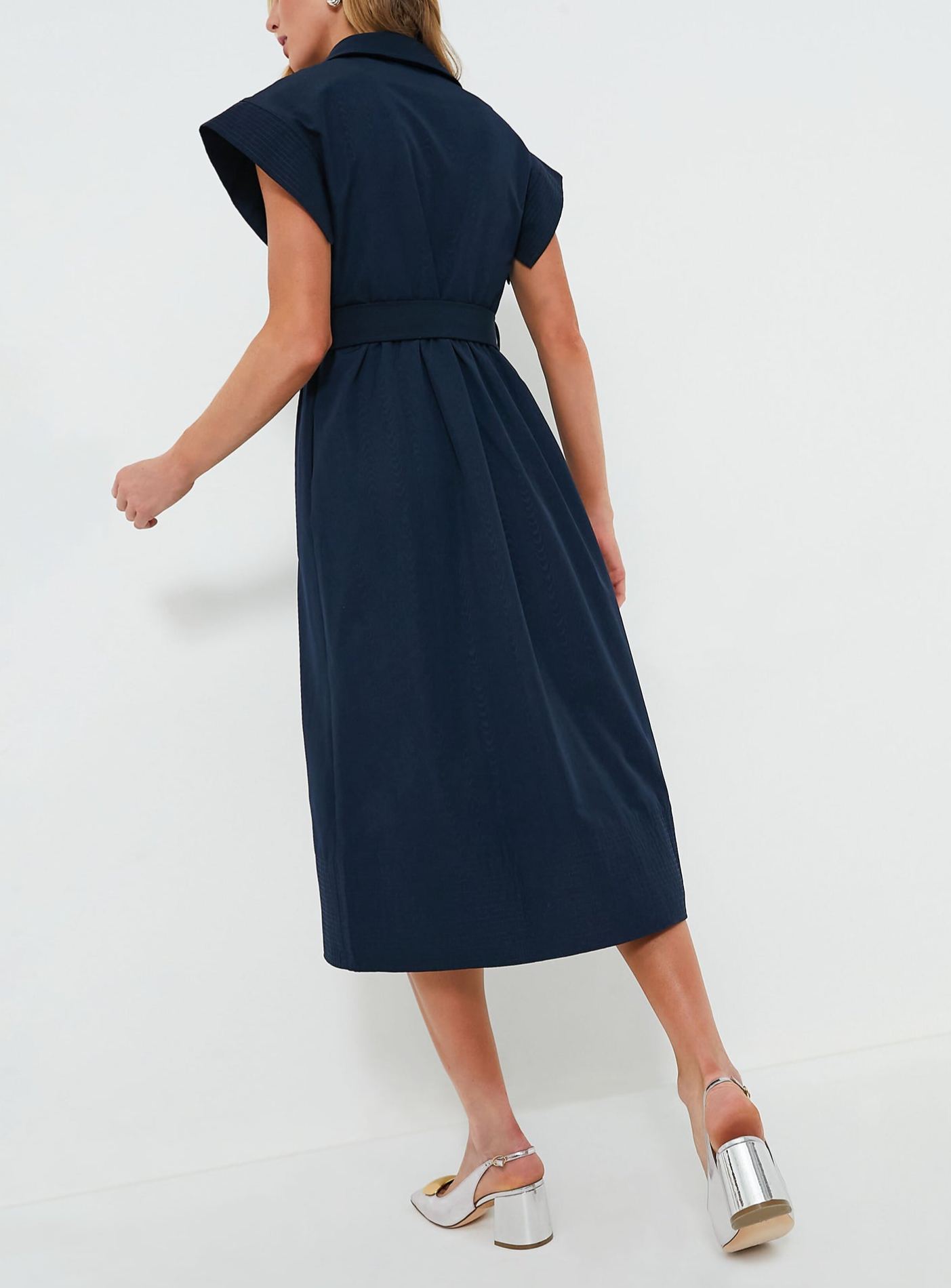 Classic Button-Up Belted Chloe Dress
