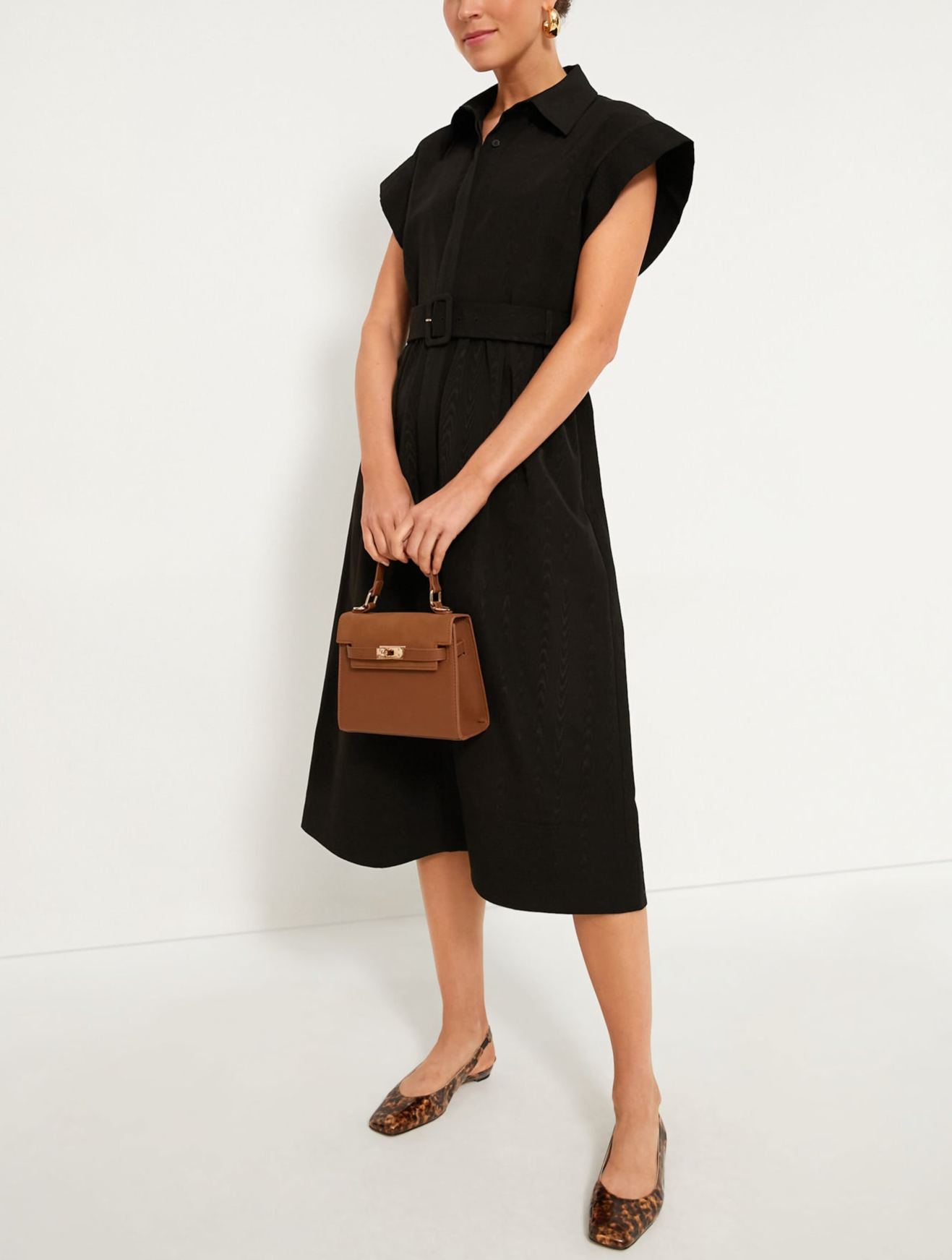 Classic Button-Up Belted Chloe Dress