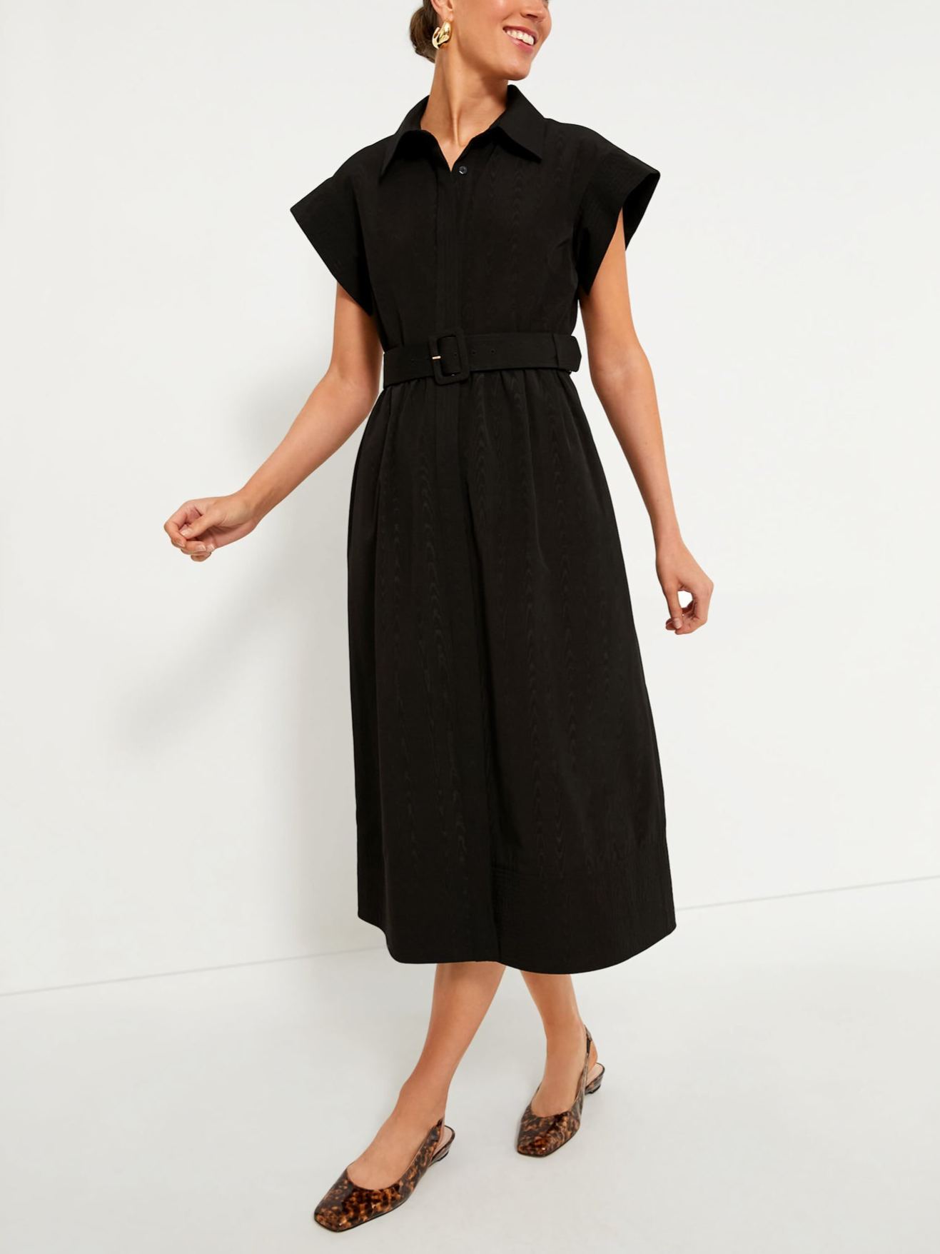 Classic Button-Up Belted Chloe Dress