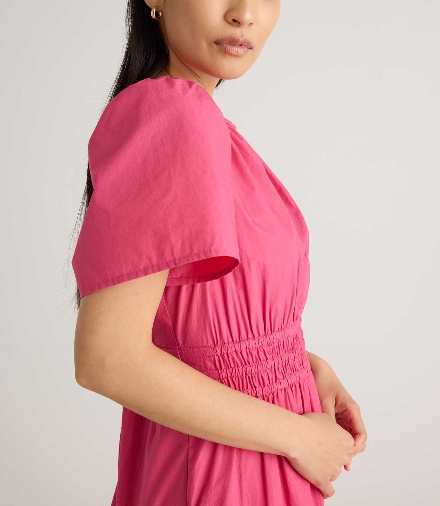 100% Organic Cotton Poplin Tiered Dress