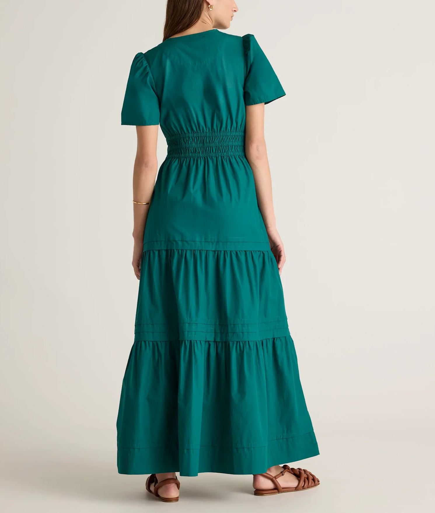 100% Organic Cotton Poplin Tiered Dress