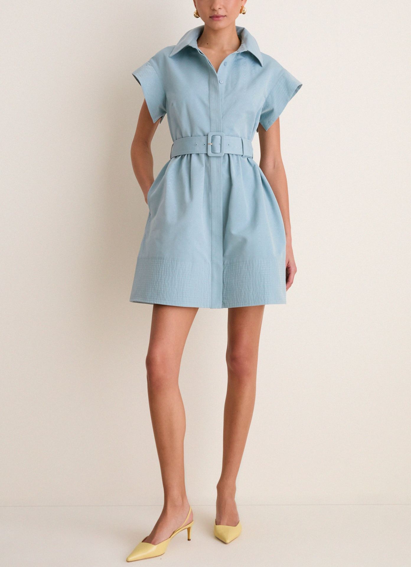 Slate Blue Mini Chloe Dress
