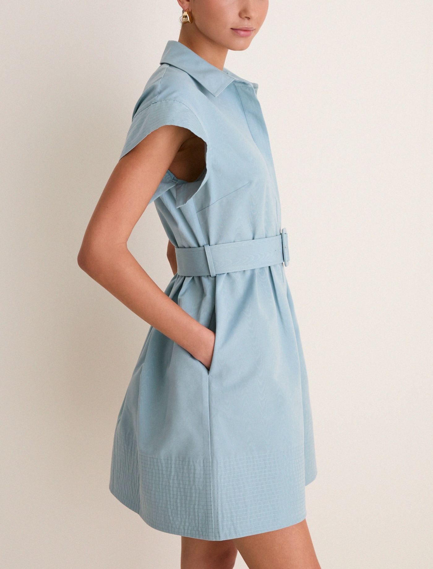 Slate Blue Mini Chloe Dress