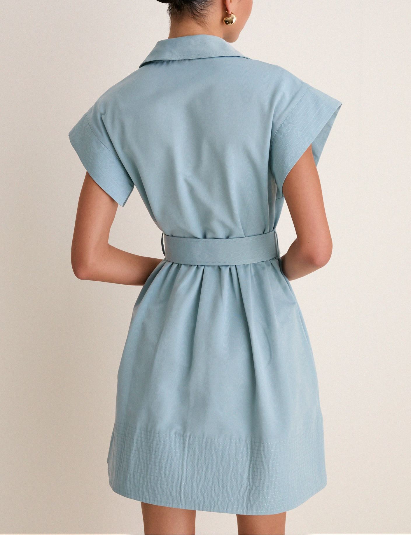 Slate Blue Mini Chloe Dress