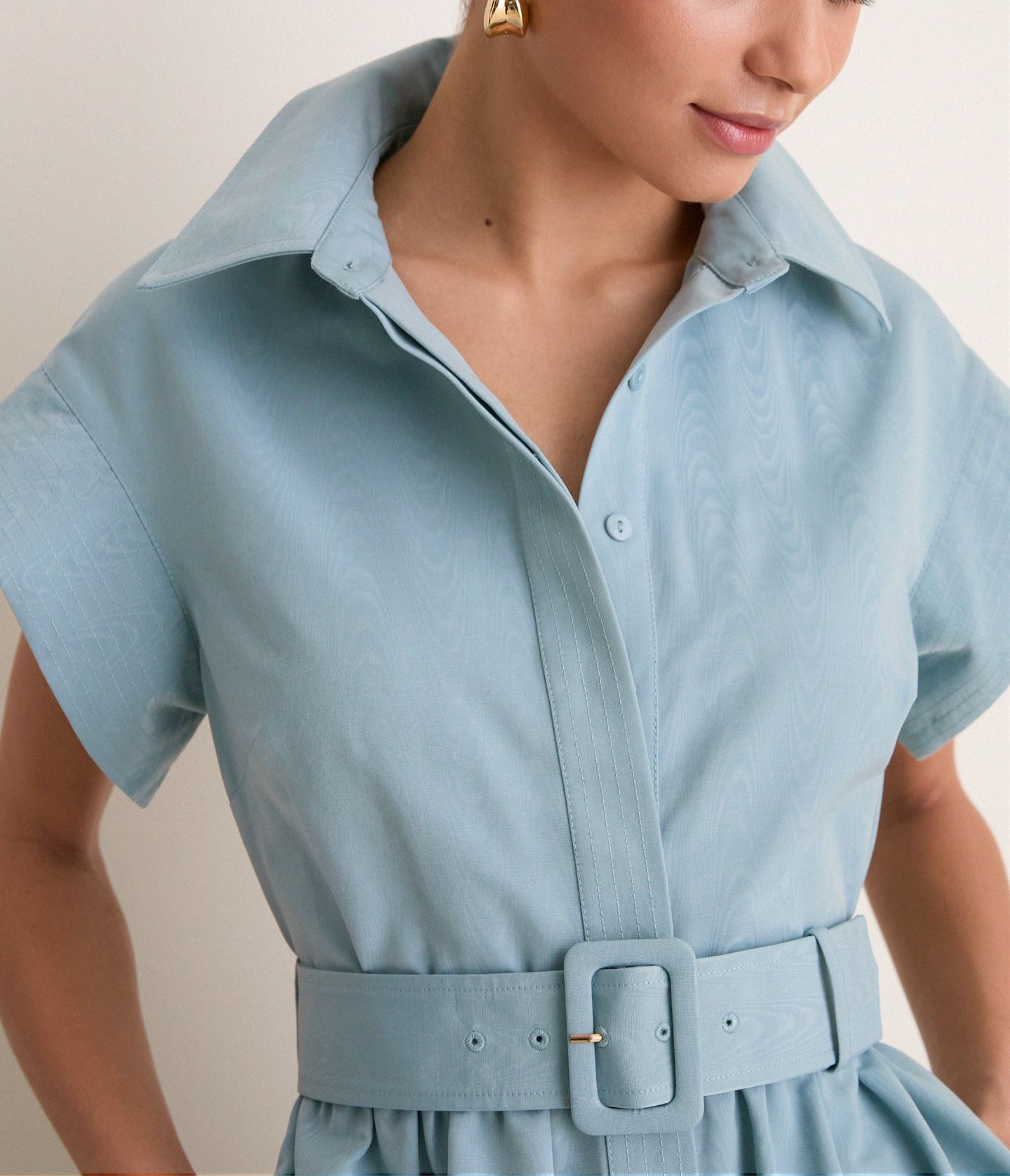 Slate Blue Mini Chloe Dress