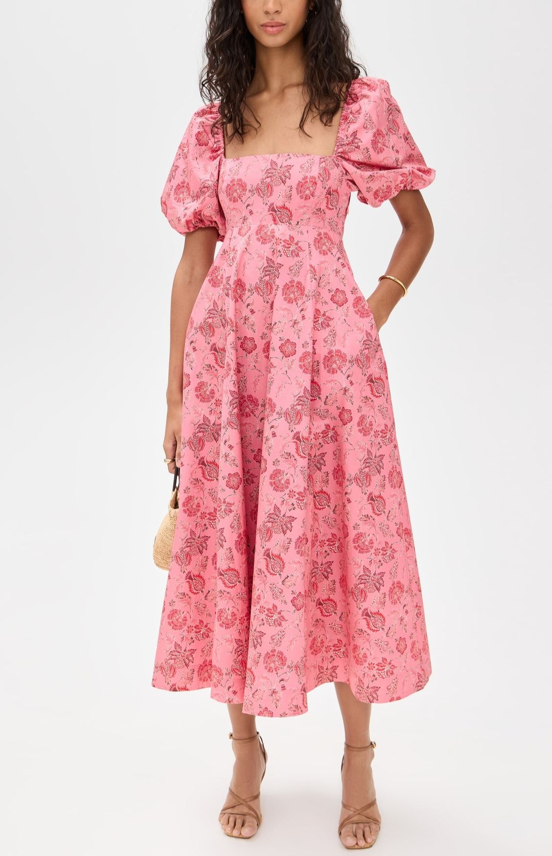 Pink Pimlico Floral Puff Sleeve Dress