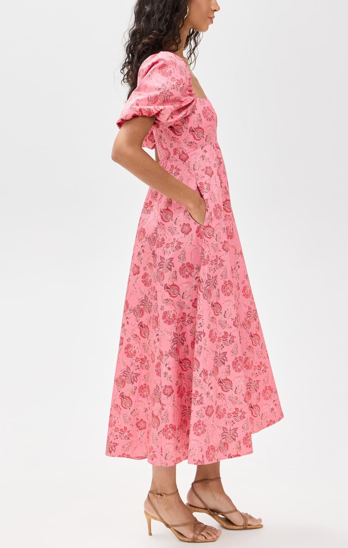 Pink Pimlico Floral Puff Sleeve Dress