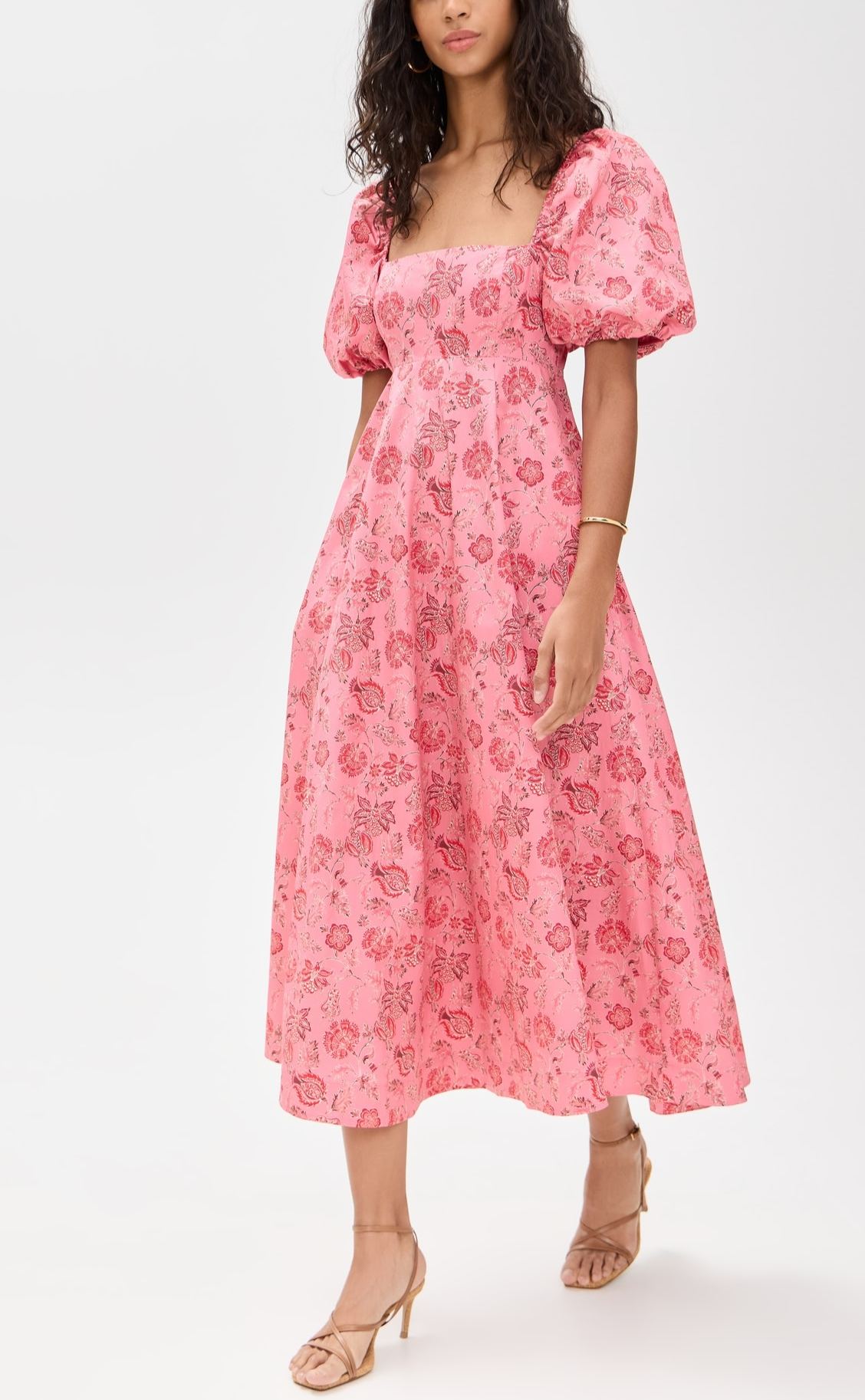 Pink Pimlico Floral Puff Sleeve Dress
