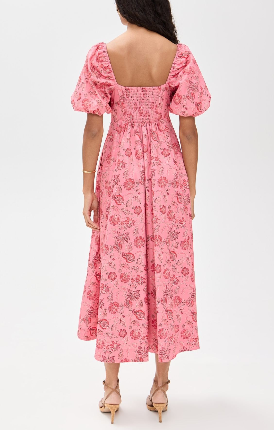 Pink Pimlico Floral Puff Sleeve Dress