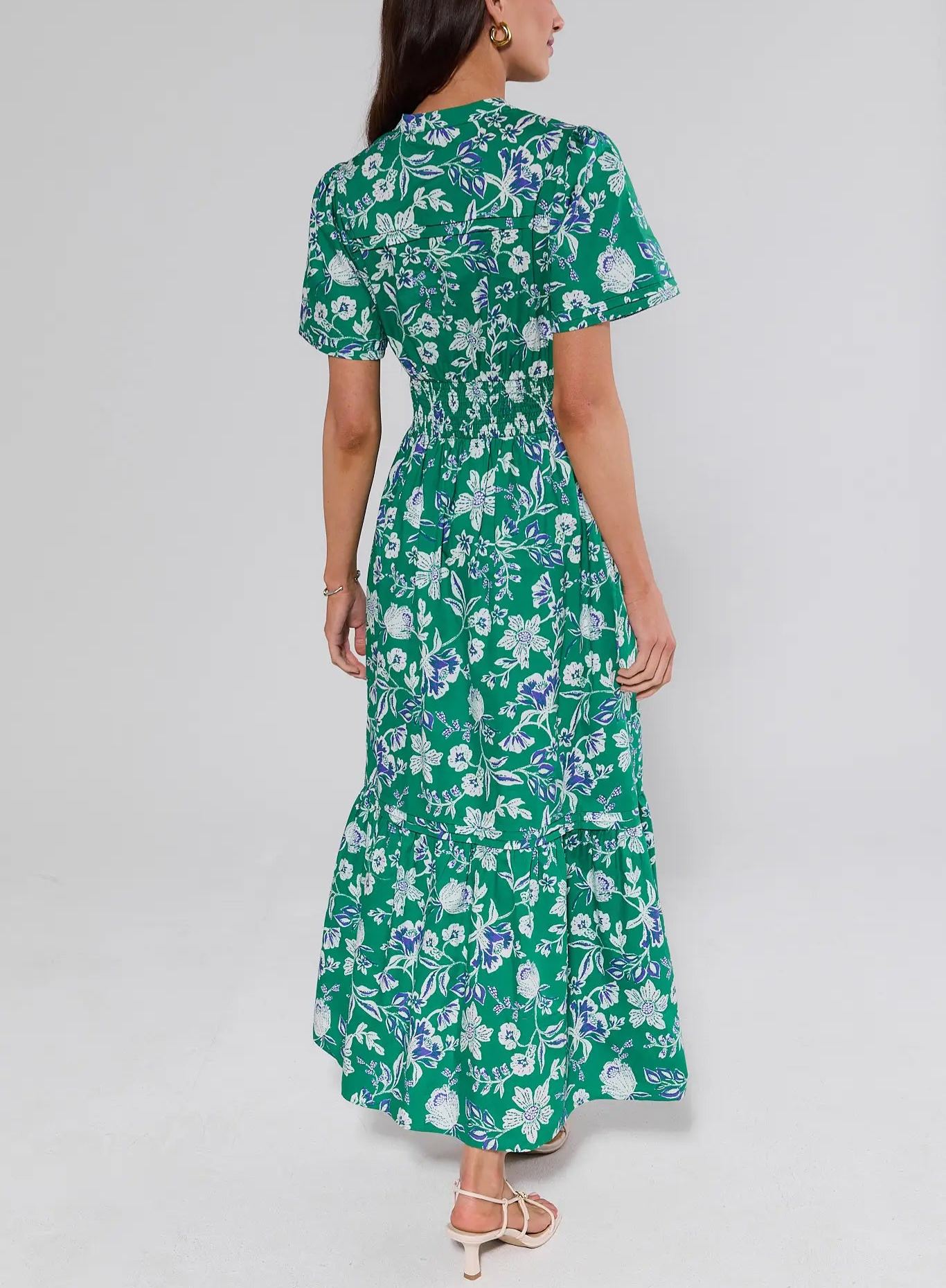 Isabella Green Floral Dress