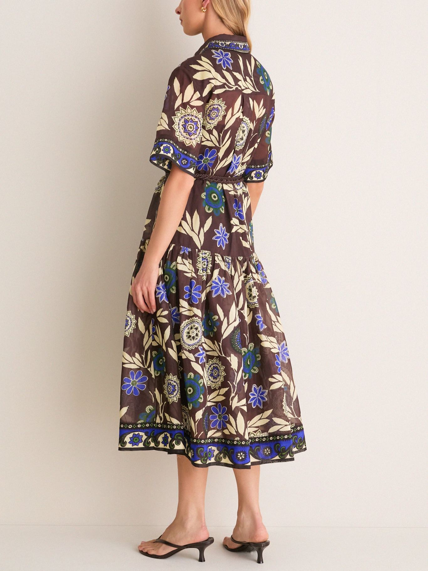 Elegant Chocolate Jasper Shirtdress