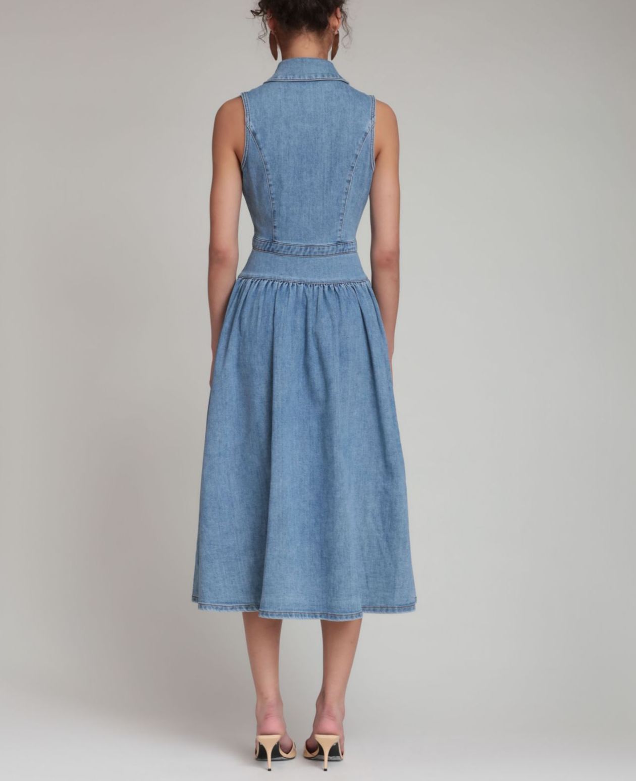 Denim Drop Waist Shirtdress