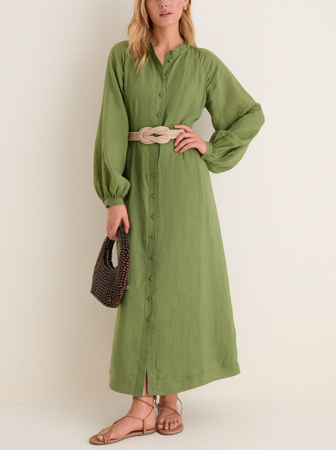Cedar Green Button Down Granier Dress